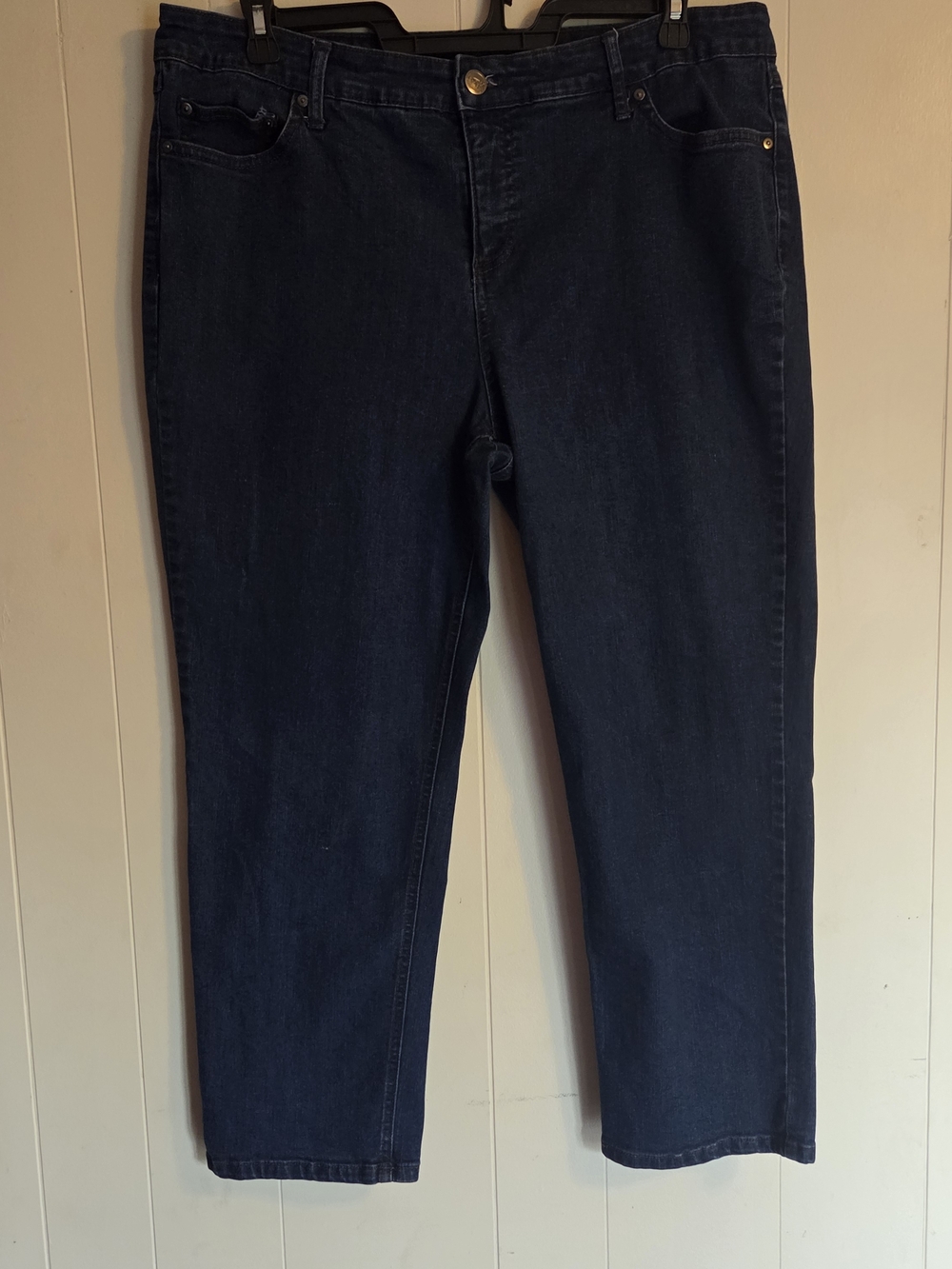 Terra & Sky Straight Leg Dark Blue Jeans 18w Petite